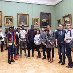 Foreign students of International Education Institute of MIREA visit major museum of national art of Russia - State Tretyakov Gallery