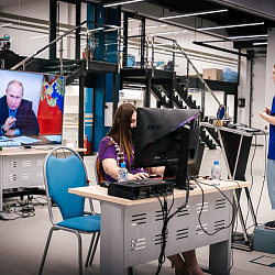 MIREA – Russian Technological University (RTU MIREA) served as one of the floors for the videoconference of the President of the Russian Federation with the representatives of the public