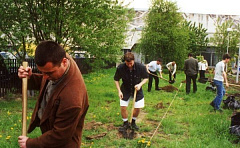 2002 - высадка кленовой аллеи в честь 10-летия Студенческого союза МИРЭА.