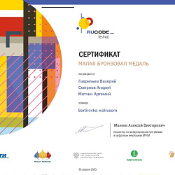 The RTU MIREA students won the bronze medals in the programming contest